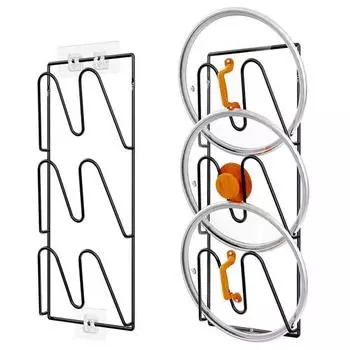 1/2 шт. держатель крышки кастрюли настенный без сверления быстрый дренаж водонепроницаемый сильный липкий противоскользящий органайзер для разделочной доски 1pc