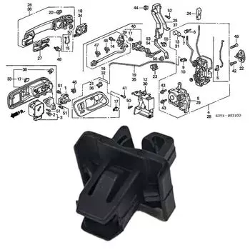 1/2 шт. держатель стержня ручки передней двери автомобиля, подходит для Honda/Acura 72136-SM4-003 1pc