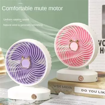 1/2 шт. для домашнего офиса кемпинга на открытом воздухе портативный настольный вентилятор перезаряжаемые мощные охлаждающие вентиляторы маленький USB зарядка студент фиолетовый