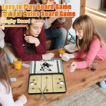 1/2 шт. дорожная настольная игра хоккей софтбол деревянная настольная игрушка для нескольких игроков дети взрослые интерактивная настольная игрушка дети семейная вечеринка игры основные моменты A