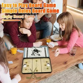 1/2 шт. дорожная настольная игра хоккей софтбол деревянная настольная игрушка для нескольких игроков дети взрослые интерактивная A