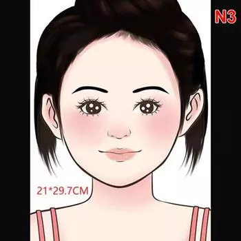 1/2 шт. Доски для практики аквагрима многоразовые моющиеся шаблоны для упражнений по рисованию Инструмент для рисования макияжем Инструмент для рисования макияжем