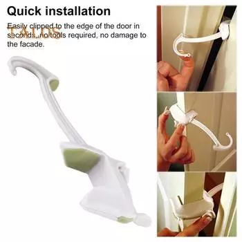 1/2 шт. Дверной замок с защитой от защемления для стандартных дверей, реверсивное управление без ударов, быстрая установка, предотвращает защемление пальцев, подходит для любых дверей 1pc