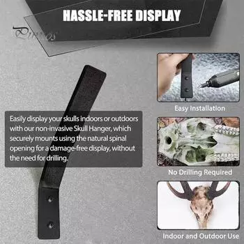 1/2 шт. европейские вешалки для черепов, прочные, выдерживающие нагрузку, легко устанавливаемые, прочные настенные вешалки для черепов оленя и буйвола 1pc