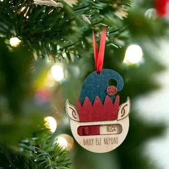 1/2 шт. ежедневный отчет эльфа рождественский безделушка непослушный или милый деревянный рождественский елочный подвесной декор эльф подарок на память для детей 2pcs