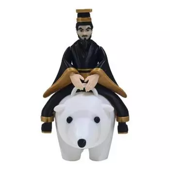 1/2 шт. Фигурка Цинь Шихуан верхом на белом медведе, Династия Цинь, Первый император верхом на медведе, Статуэтка, Юмористическое настольное украшение для дома и офиса S 1pc