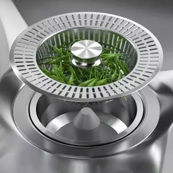 1/2 шт. Фильтр для слива кухонной раковины, пресс-стопор, антизасоряющий, быстрый слив, универсальная раковина из нержавеющей стали 1pc