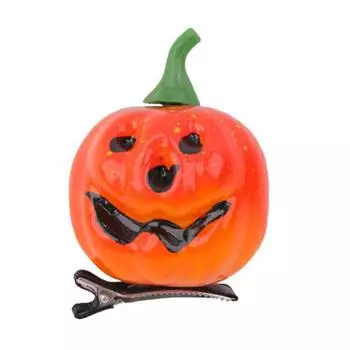 1/2 шт. Хэллоуинская заколка для волос Дизайн лица призрака тыквы Зажим для волос Хэллоуинские вечеринки Маскарады Фестивали Аксессуары для волос Left