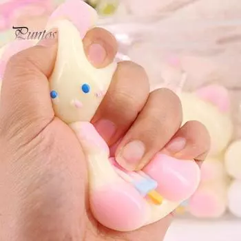 1/2 шт. игрушка для снятия стресса с тостом в виде животного, кошачий тост, свинья, сенсорная игрушка для детей и взрослых, мягкий TPR-мяч для снятия стресса, успокаивающая игрушка-фиджет C 1pc