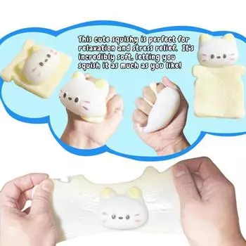 1/2 шт. игрушка для снятия стресса в виде тоста в виде животного, щипок для тоста в виде кошки и свиньи B 1pc