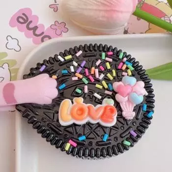 1/2 шт. игрушка-сэндвич в виде печенья для снятия стресса, сенсорная игрушка-щипок для детей и подростков взрослых 1pc розовый