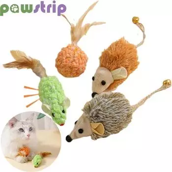 1/2 шт., игрушки для кошек, имитация мыши, интерактивная игрушка, звуковая игрушка для котят, подарки, забавные плюшевые кошки, чистка зубов, жевательные игрушки, товары для кошек