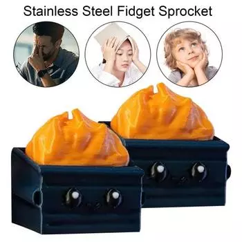 1/2 шт., игрушки-щелкуны для мусорного контейнера, миниатюрный портативный брелок для эмоциональной поддержки, напечатанный на 3D-принтере 1pc чёрный