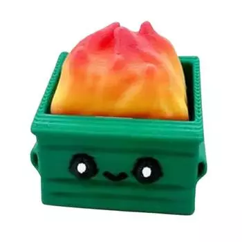 1/2 шт. Игрушки-щелкуны для мусорного контейнера, миниатюрные, портативные, для эмоциональной поддержки, напечатанные на 3D-принтере 1pc чёрный