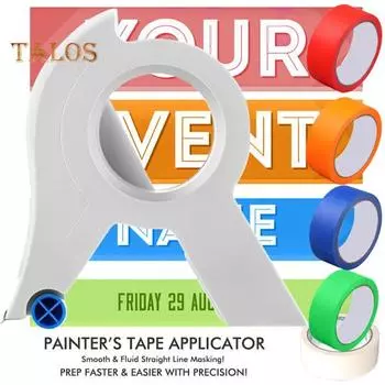 1/2 шт. Инструмент для резки малярной ленты, украшение дома, портативный диспенсер для малярной ленты, аппликатор для легкой стыковой ленты 1pc красный