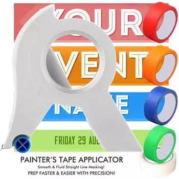 1/2 шт. Инструмент для резки малярной ленты, домашний декор, портативный диспенсер для малярной ленты 1pc белый