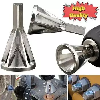1/2 шт. Инструменты для снятия заусенцев с шин, нержавеющая сталь, инструмент для снятия внешней фаски, сверло для удаления заусенцев, серебряный инструмент для ремонта мотоцикла и автомобиля
