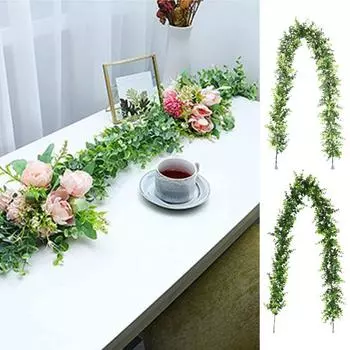 1/2 шт. искусственная гирлянда из эвкалипта, растения, зелень, лозы для декора свадебного фона. Реалистичные листья 1pc