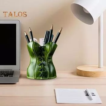 1/2 шт., искусственная кожа, держатель для карандашей, корсетный вид, ручки, кисти, гаджеты, держатель для ручек, декоративный держатель для канцелярских принадлежностей 1pc