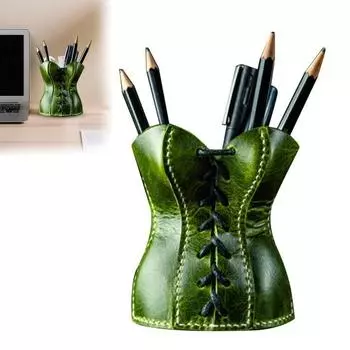 1/2 шт., искусственная кожа, держатель для карандашей, корсетный вид, ручки, кисти, гаджеты, держатель для ручек, декоративный держатель для канцелярских принадлежностей 1pc