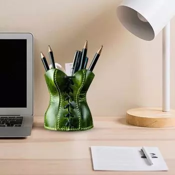 1/2 шт. искусственная кожа карандаш держатель стакана корсетный вид ручки кисти гаджеты ручка 1pc