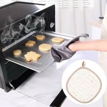 1/2 шт. изоляционная накладка, силиконовые держатели для кастрюль, нескользящая термостойкая защитная накладка с подвесной веревкой для домашней кухни 1pc бежевый