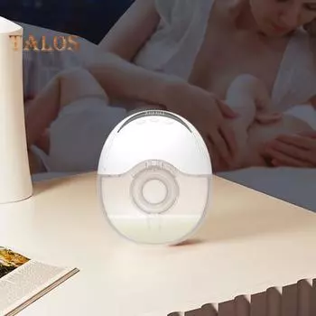 1/2 шт. Электрический молокоотсос Носимый портативный молокоотсос без помощи рук с 4 режимами отображения времени Беспроводная присоска для молока Электрический насос для 1pc белый