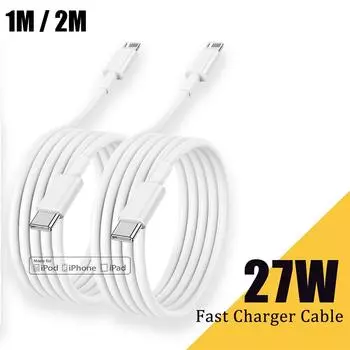 1-2 шт. кабель типа C для iPhone 14 13 12 11 Pro Max Plus XR Xs Max 3,3 фута/6,6 фута для iPhone кабель для быстрой зарядки провода аксессуары 1m