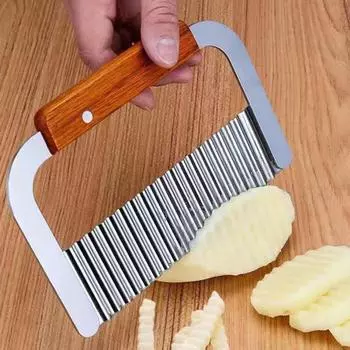 1/2 шт. Картофельная ломтерезка, волнистый резак из нержавеющей стали, волнистый резак для картофеля фри, овощерезка, кухонная утварь 1pc