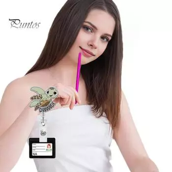 1/2 шт., катушка для педиатрического значка, держатель для удостоверения личности, выдвижной держатель для значка медсестры, зажим для удостоверения личности студента-медсестры, забавная катушка для значка в виде черепахи 1pc