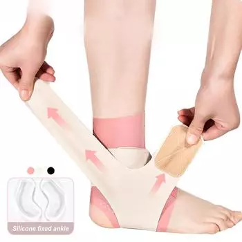 1/2 шт. компрессионная поддержка лодыжки, регулируемый легкий бандаж для лодыжки для восстановления после травм, подошвенного фасциита, отека лодыжки и многого другого S