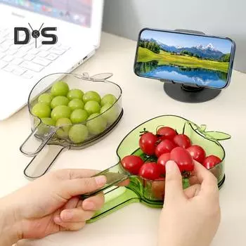 1/2 шт. Корзина для сушки фруктов с ручкой, пищевая, без BPA, многоразовая, многофункциональная, контейнер для сушки фруктов, мини-пластиковый дуршлаг 2pcs серый