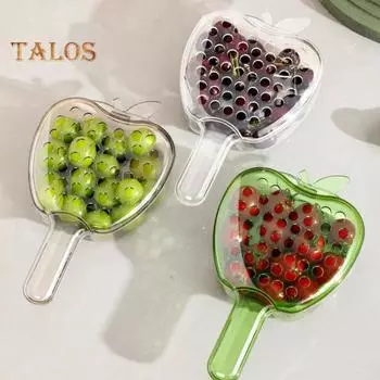 1/2 шт. Корзина для сушки фруктов с ручкой, пищевая, без BPA, многоразовая, многофункциональная, контейнер для сушки фруктов, мини-пластиковый дуршлаг 2pcs серый
