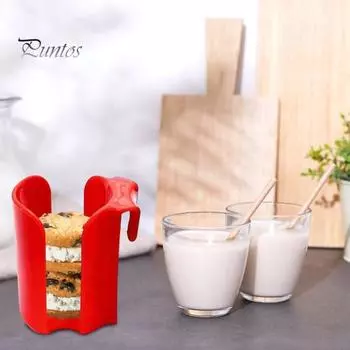 1/2 шт. Красная кружка-держатель для печенья, подставка для 10 печений, пластиковый стаканчик, боковой органайзер для печенья, герметичный контейнер для хранения печенья, красная кружка для печенья с местом для хранения 2pcs