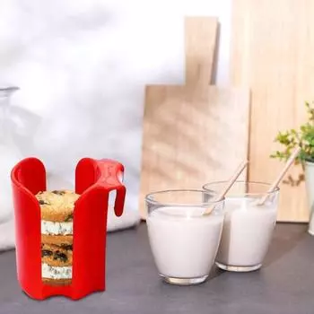 1/2 шт. Красная кружка-держатель для печенья, подставка для 10 печений, пластиковый стаканчик, боковой органайзер для печенья, герметичный контейнер для хранения печенья, красная кружка для печенья с местом для хранения 2pcs