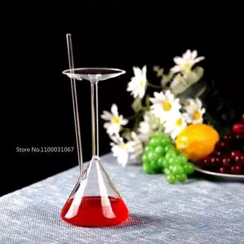 1/2 шт. креативный коктейльный стакан, перевернутый бокал для мартини, бокал для вина, сока, сашими, контейнер для сухого льда, для отдыха 1PCS чистый