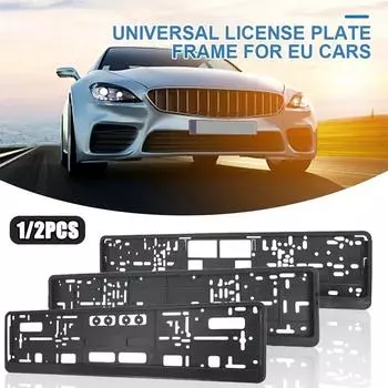 1/2 шт. кронштейн для номерного знака автомобиля черный держатель номерного знака стандарта ЕС крышка рамки номерного знака антикоррозийные автомобильные аксессуары