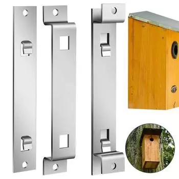 1/2 шт. Кронштейн для подвешивания птичьего домика с винтами из оцинкованной стали, прочный многофункциональный скворечник, кормушка для птиц 2pcs