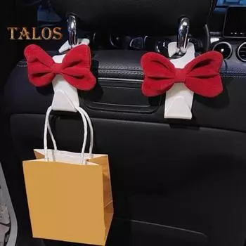 1/2 шт. крючки для подголовников автомобиля универсальные вешалки простая установка милый дизайн банта органайзер для хранения крючки декор интерьера автомобиля 1pc красный