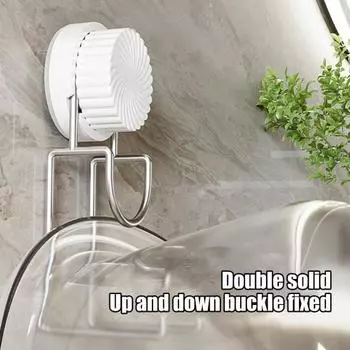 1/2 шт. крючки на присосках прочная конструкция простая установка настенное крепление для ванной комнаты крючки для душа полки для хранения раковины 1pc