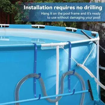 1/2 шт. крючок для бассейна, держатель для скиммера для листьев, прочная несущая универсальная совместимость, простая установка, вешалка для щеток для бассейна, инструмент 1pc