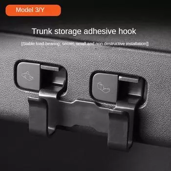 1/2 шт. Крючок для заднего багажника автомобиля, квадратный, из АБС-материала, для перчаточного ящика второго водителя, крючок для зонтика для Tesla Model3/Y, автомобильные аксессуары