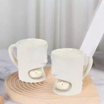 1/2 шт. кружки для шоколадного фондю 200 мл керамическая кофейная чашка с вилками плавящиеся кружки для шоколада сыра масла чайная свеча фондюшница уютная атмосфера 1pc