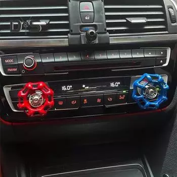 1/2 шт. Крышка кнопки запуска-остановки двигателя автомобиля, прочная конструкция, простая установка, универсальный размер, универсальное применение, декоративная поворотная ручка автомобиля синий/красный