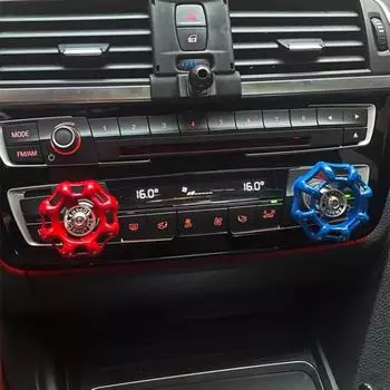 1/2 шт. Крышка кнопки запуска-остановки двигателя автомобиля, прочная конструкция, простая установка, универсальный размер, универсальное применение, декоративная поворотная ручка автомобиля синий/красный