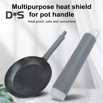 1/2 шт. крышка ручки кастрюли, теплоизоляция, рукав для ручки кастрюли, легко установить, защита ручки для домашней кухни S 1pc