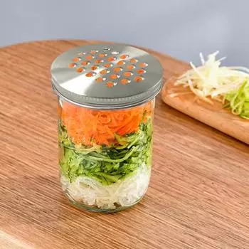 1/2 шт. Крышка-терка для банок Mason для обычной банки с горлышком Легко носить с собой в магазине Устойчивая к ржавчине нержавеющая сталь Высокая износостойкость Многоцелевые крышки для консервирования 1pc