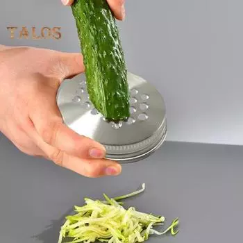 1/2 шт. Крышка-терка для банок Mason для обычной банки с горлышком Легко носить с собой в магазине Устойчивая к ржавчине нержавеющая сталь Высокая износостойкость Многоцелевые крышки для консервирования 1pc