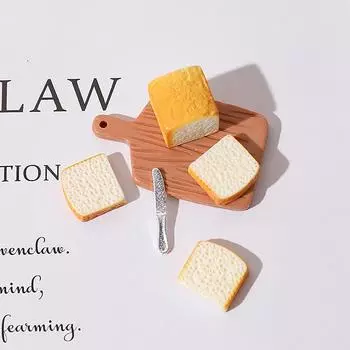 1/2 шт. кукольный домик мини имитация тостов хлебопечка еда игровое украшение модель своими руками миниатюры реквизит для сцены аксессуары из смолы