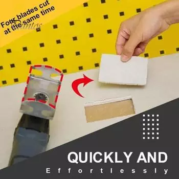 1/2 шт. квадратный резак для пазов, устойчивый к коррозии, компактный дизайн, портативный, широко используемый, эффективный резак для резьбы A чёрный